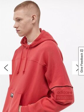 adidas Red Crewneck Sweatshirt RYV 100% cotton supper thick top of the line